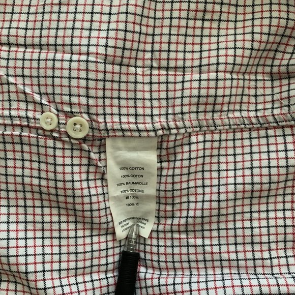 Pre-owned Men's J Crew tattersall plaid Flannel Size Small - Picture 8 of 9